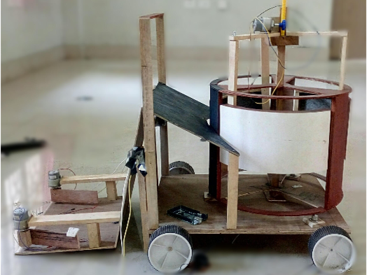Solidworks Design of 4-Wheel soccer playing robot